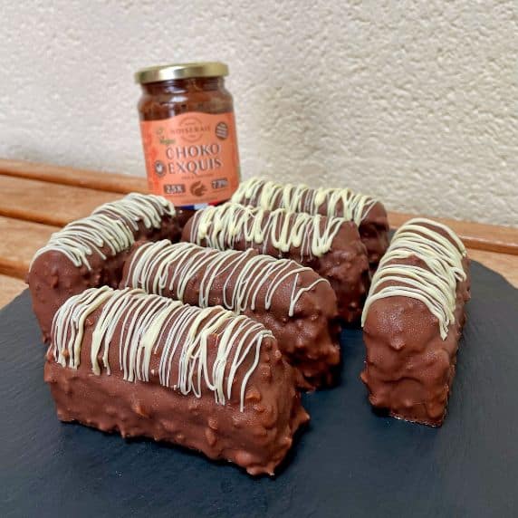 Bouchées brownie, caramel, vanille au Choko Exquis